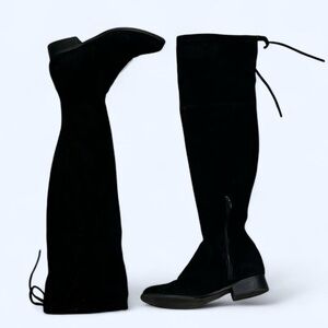 American Eagle Outfitters Women’s Size 7 Black Suede Over the Knee Boots